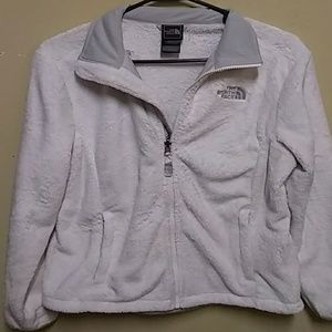 Women's White/Light Gray North Face Jacket